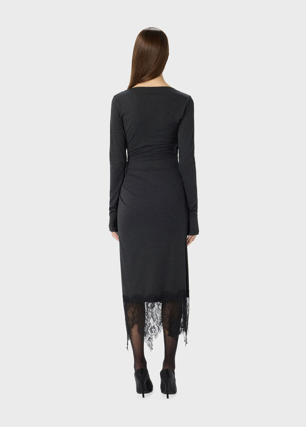 Robe midi en jersey avec volant en dentelle  Blumarine - large image number 1