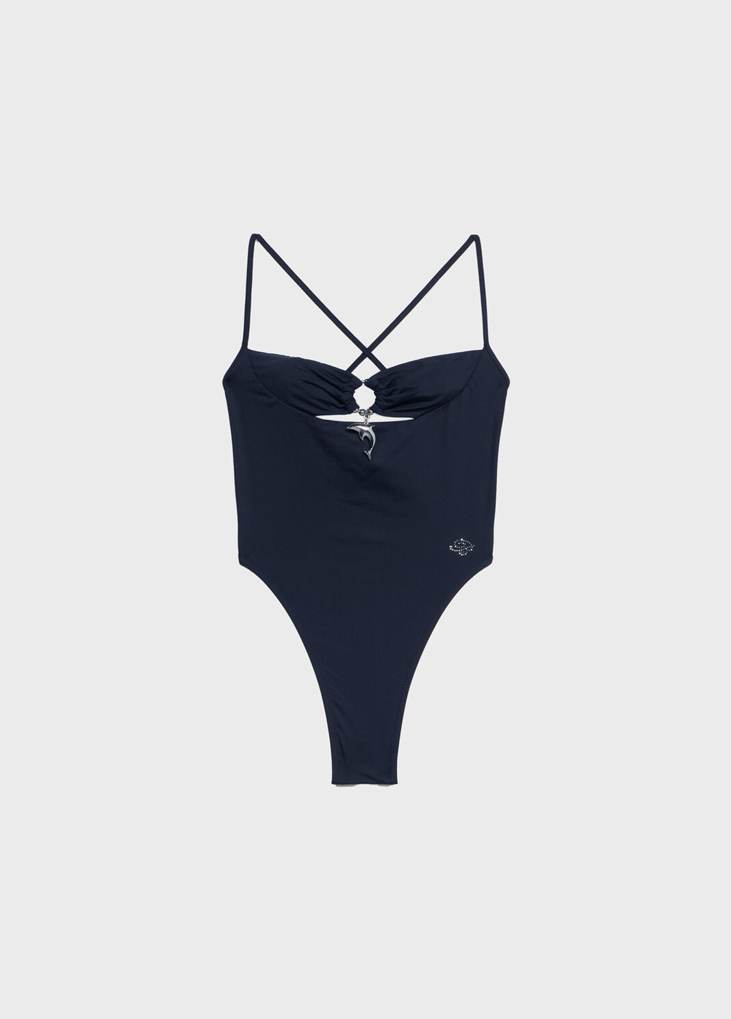Jersey one-piece swimsuit with dolphin charm  Blumarine - large image number 4
