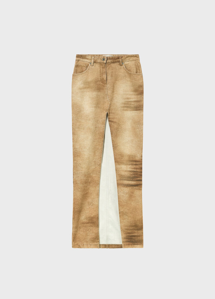 Jupe cinq poches en bull denim imprim&eacute;  Blumarine - medium