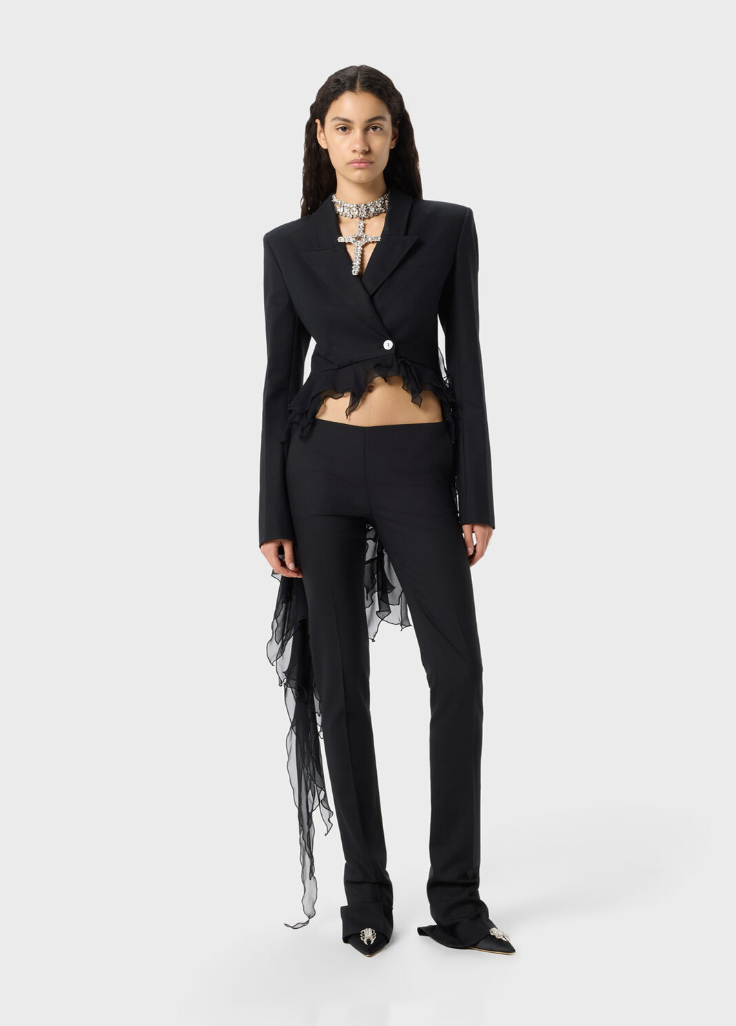 Slim trousers in compact fabric  Blumarine - large image number 3