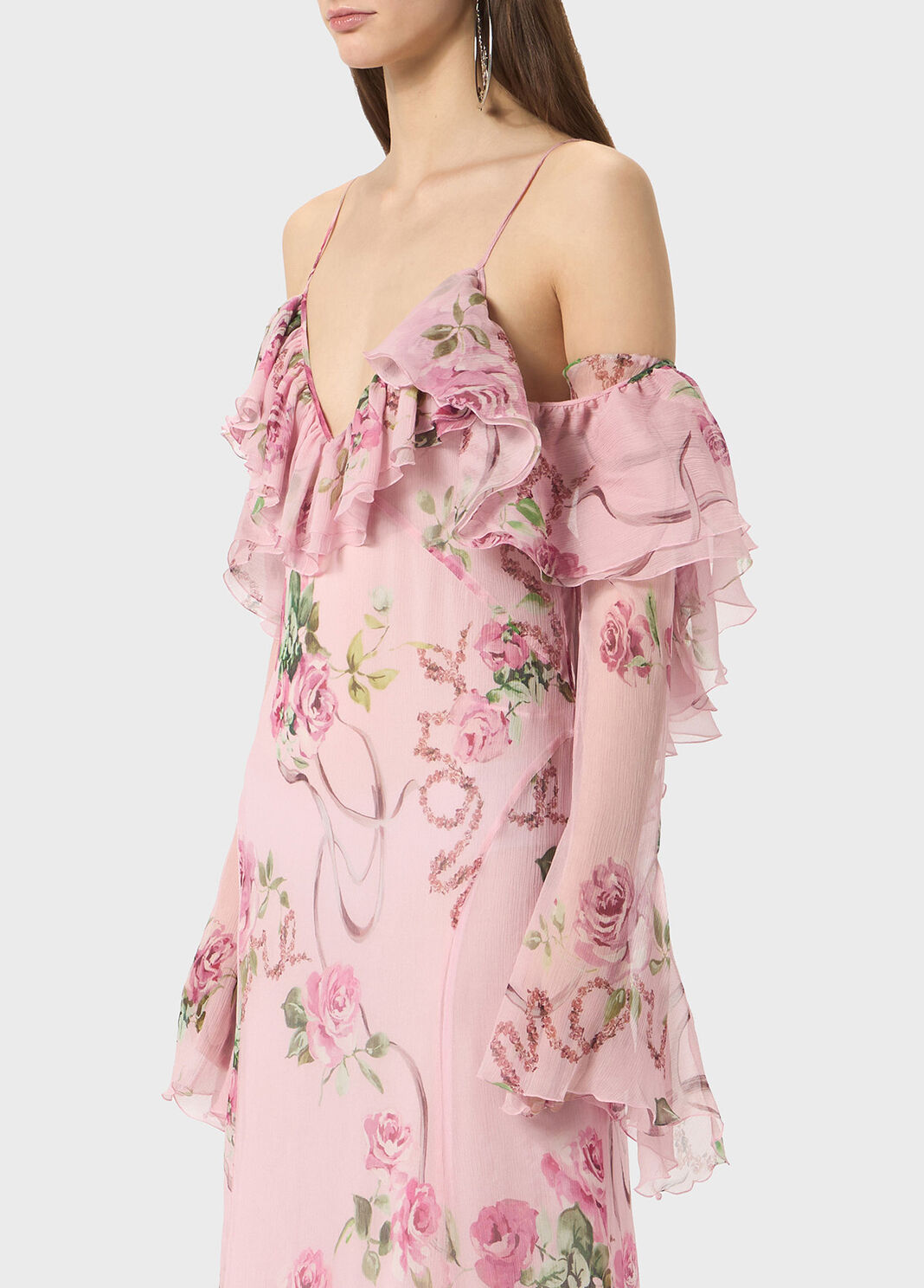 Printed silk creponne dress  Blumarine - large image number 2