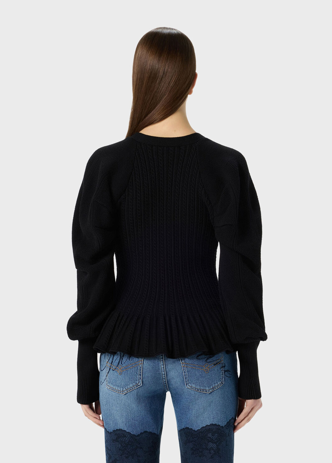 Knit cardigan with flounced detailing  Blumarine - large image number 1