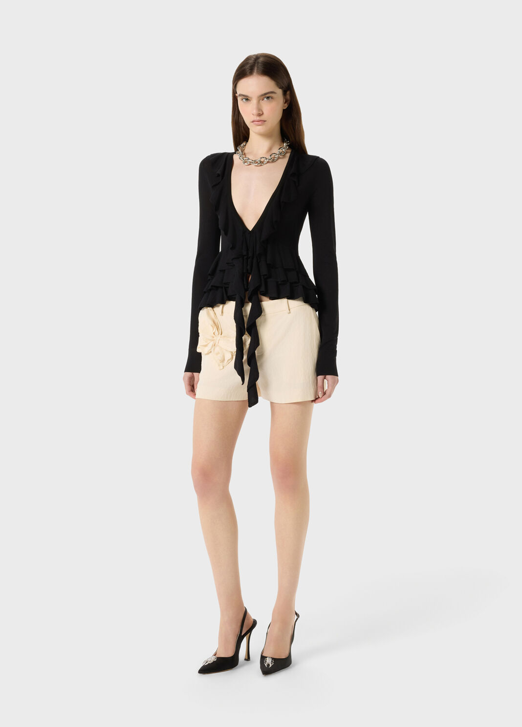 Strickcardigan mit R&uuml;schen und Volants  Blumarine - large image number 3