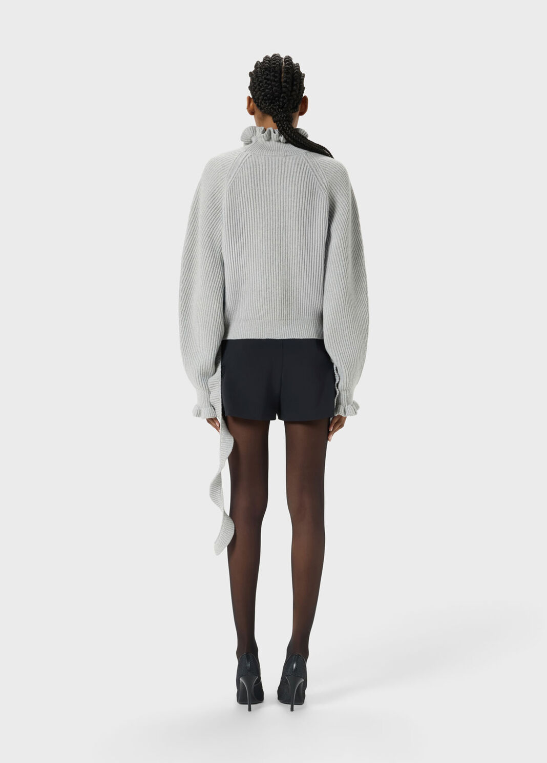 Wool cardigan with ruching and flounced detailing  Blumarine - large image number 1