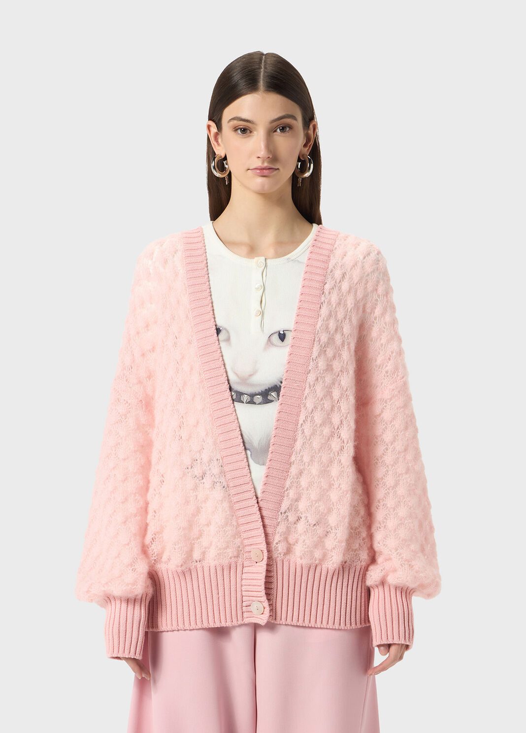 Oversized openwork knit cardigan  Blumarine - large image number 0