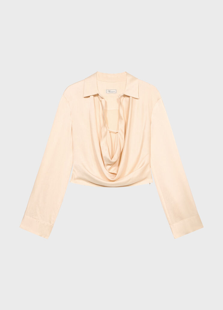 Satinbluse mit Kapuzen-Ausschnitt  Blumarine - medium