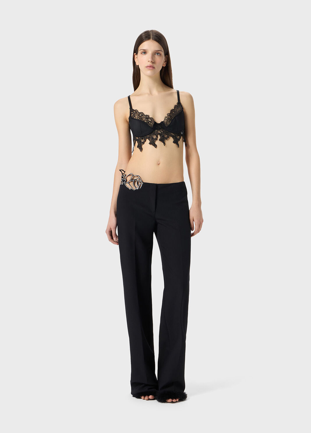 Cady pants with cutwork embroidery and rhinestones  Blumarine - large image number 3