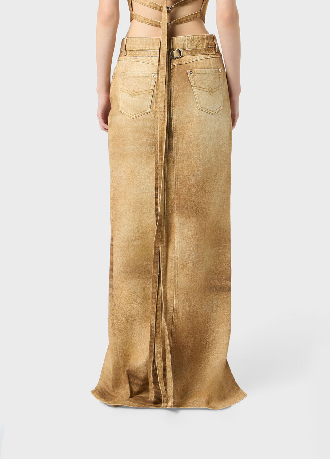 Five-pocket printed bull denim skirt  Blumarine - large image number 1