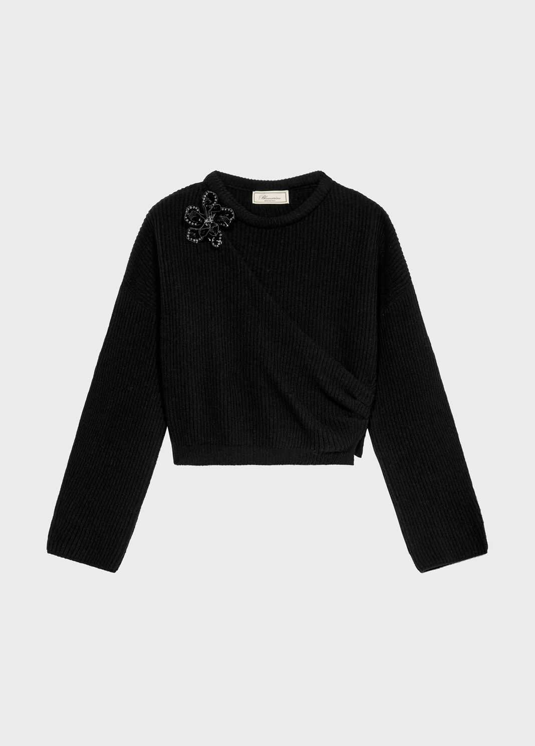 Wool sweater with painted flower  Blumarine - large image number 4