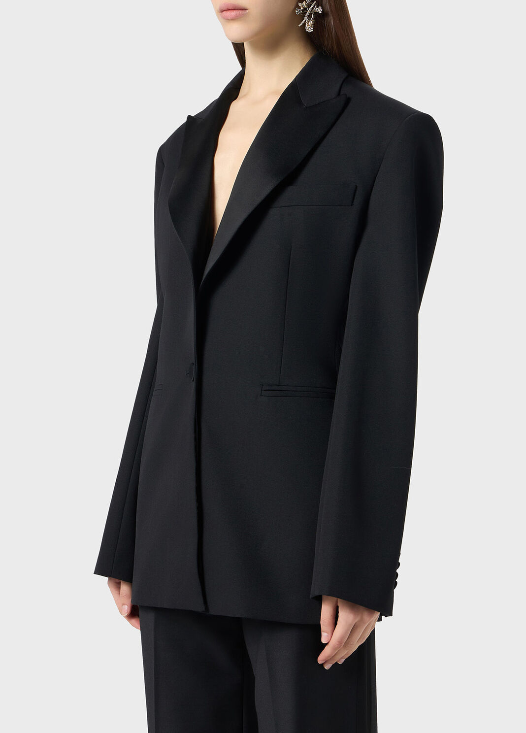 Single-breasted jacket in grain de poudre wool  Blumarine - large image number 2