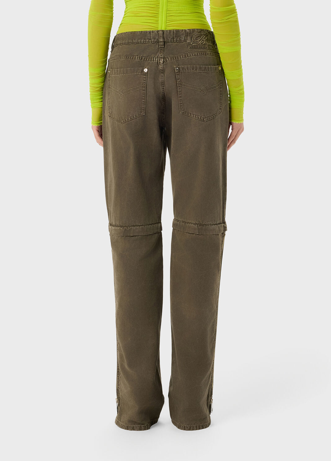 Straight leg canvas pants with zip  Blumarine - large image number 1