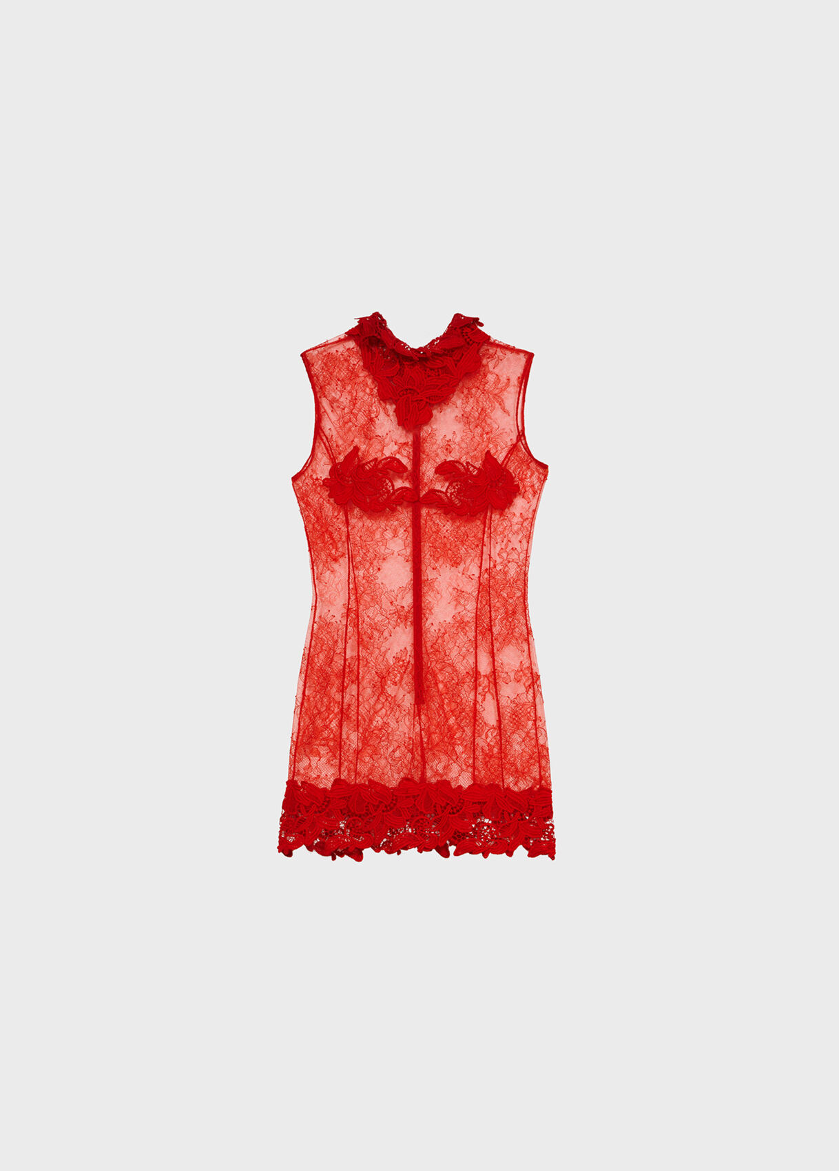 Blumarine シースルードレス Chantilly lace dress with macrame - Blumarine