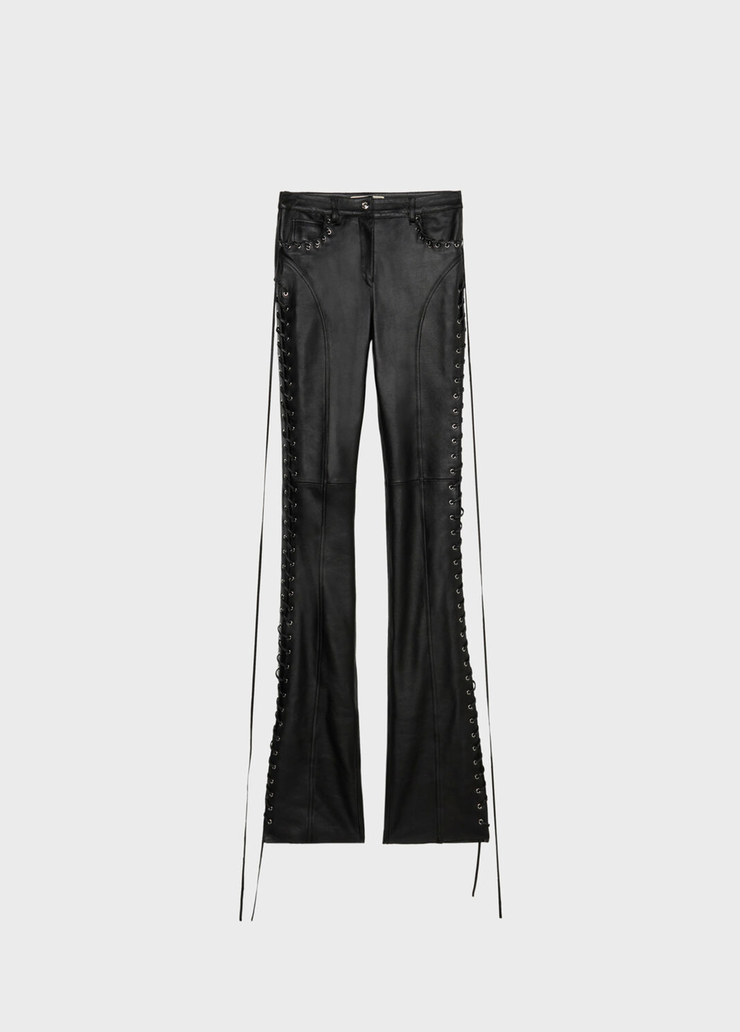 Leather pants with laced details  Blumarine - large image number 4