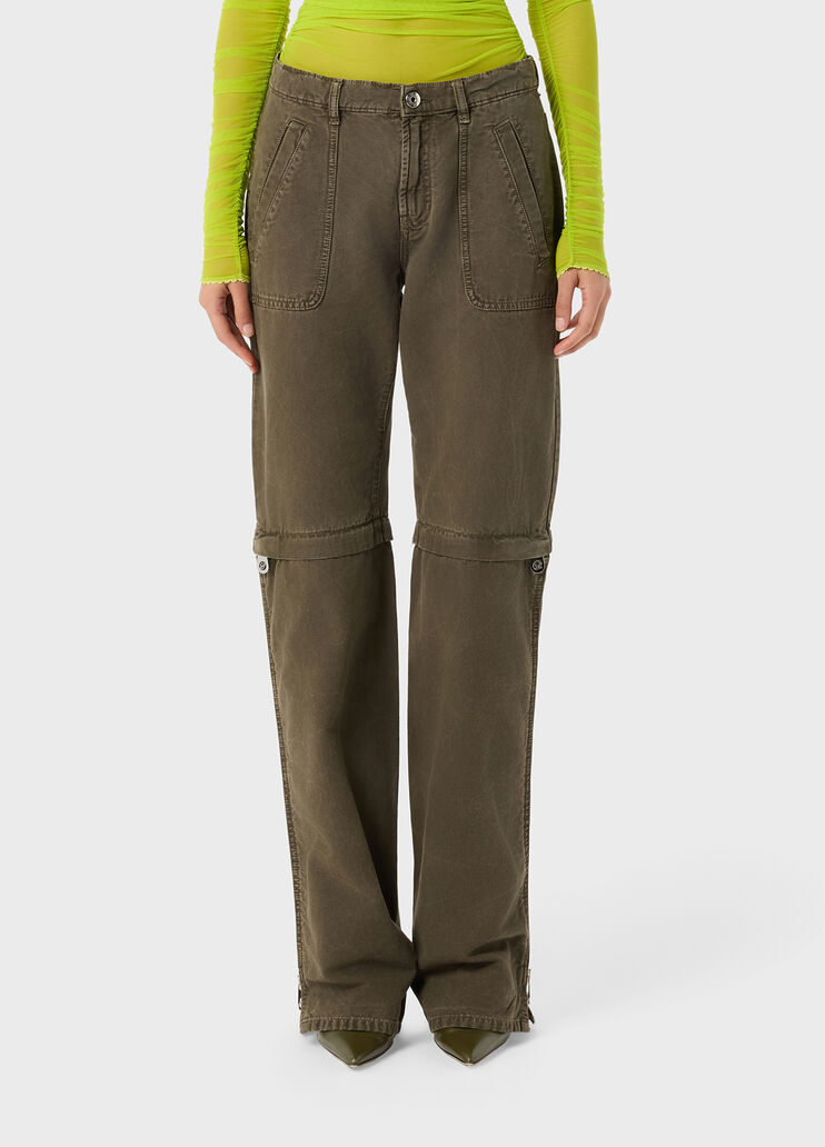 Straight leg canvas pants with zip  Blumarine - medium