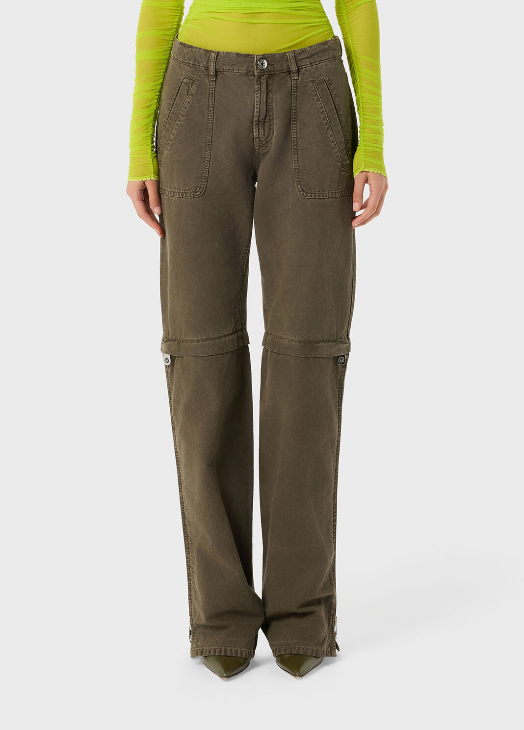 Straight leg canvas pants with zip  Blumarine - large image number 0