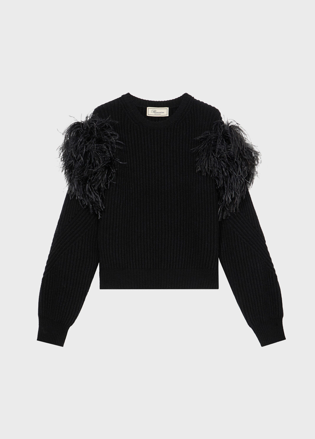 Ribbed wool sweater with feathers  Blumarine - large image number 4