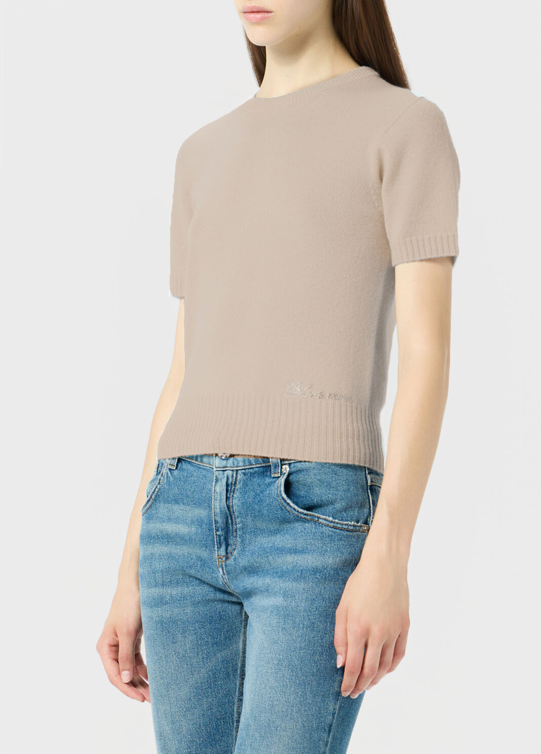 Short-sleeved cashmere jumper  Blumarine - large image number 2