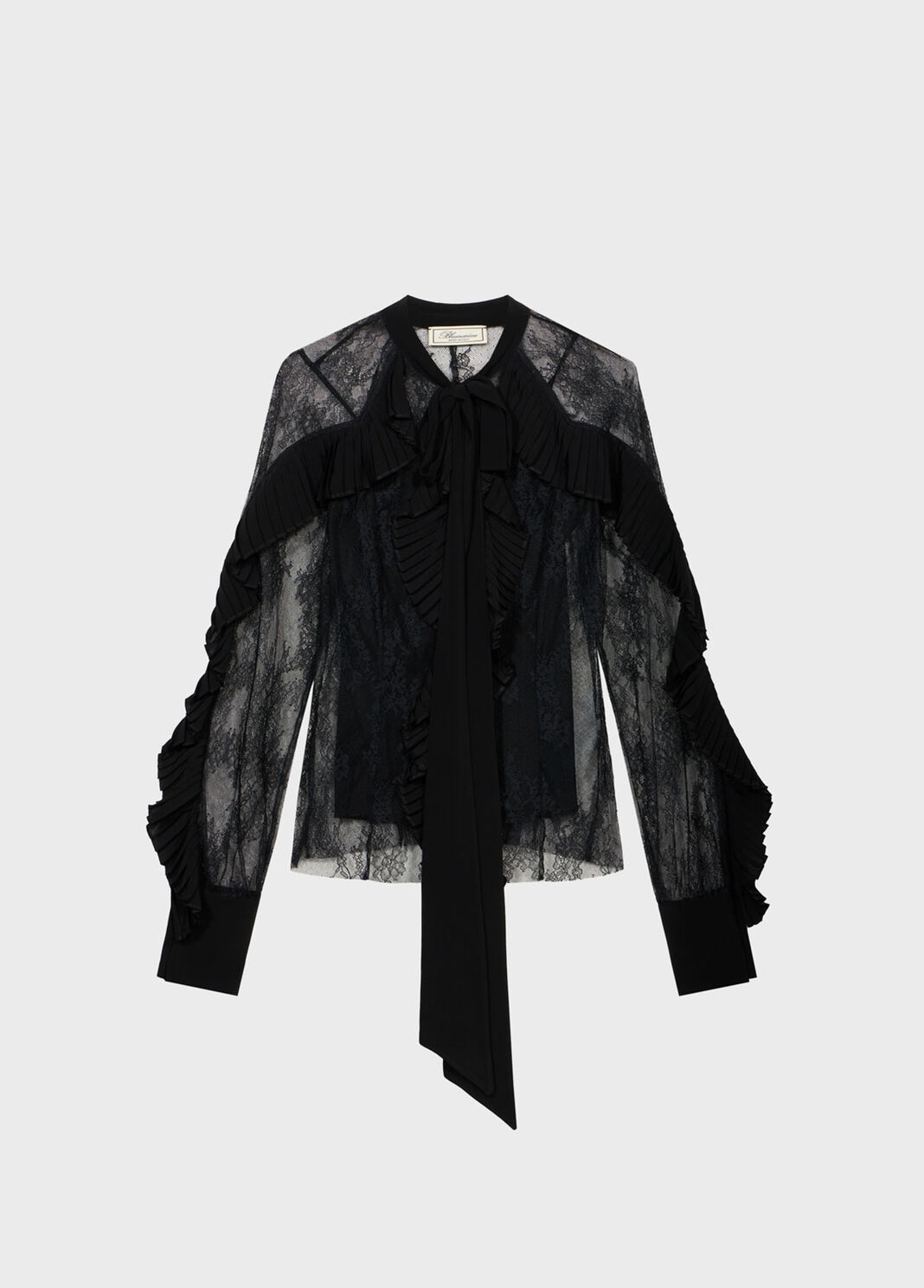 Lace shirt with pleated flounce  Blumarine - large image number 4