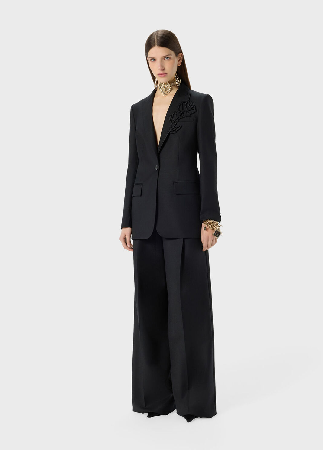 Tailored jacket with rose embroidery  Blumarine - large image number 3