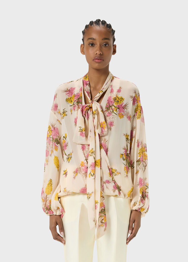 Printed georgette wrap shirt  Blumarine - medium