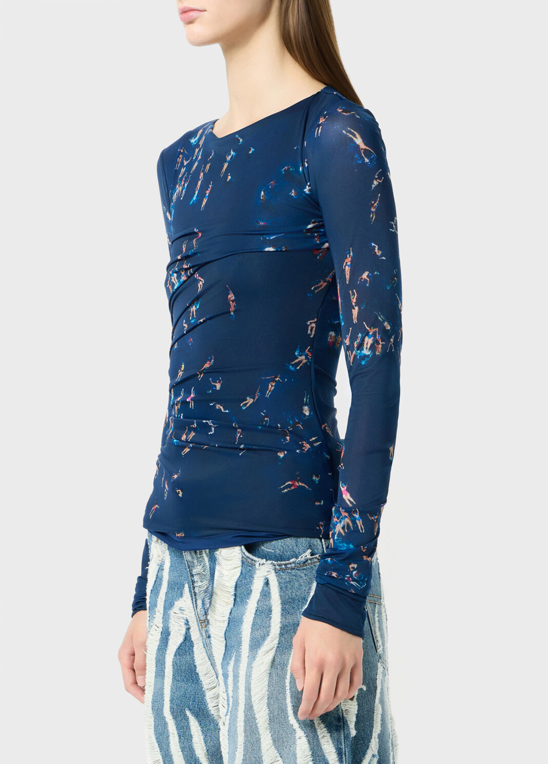 Printed second-skin jersey shirt  Blumarine - large image number 2