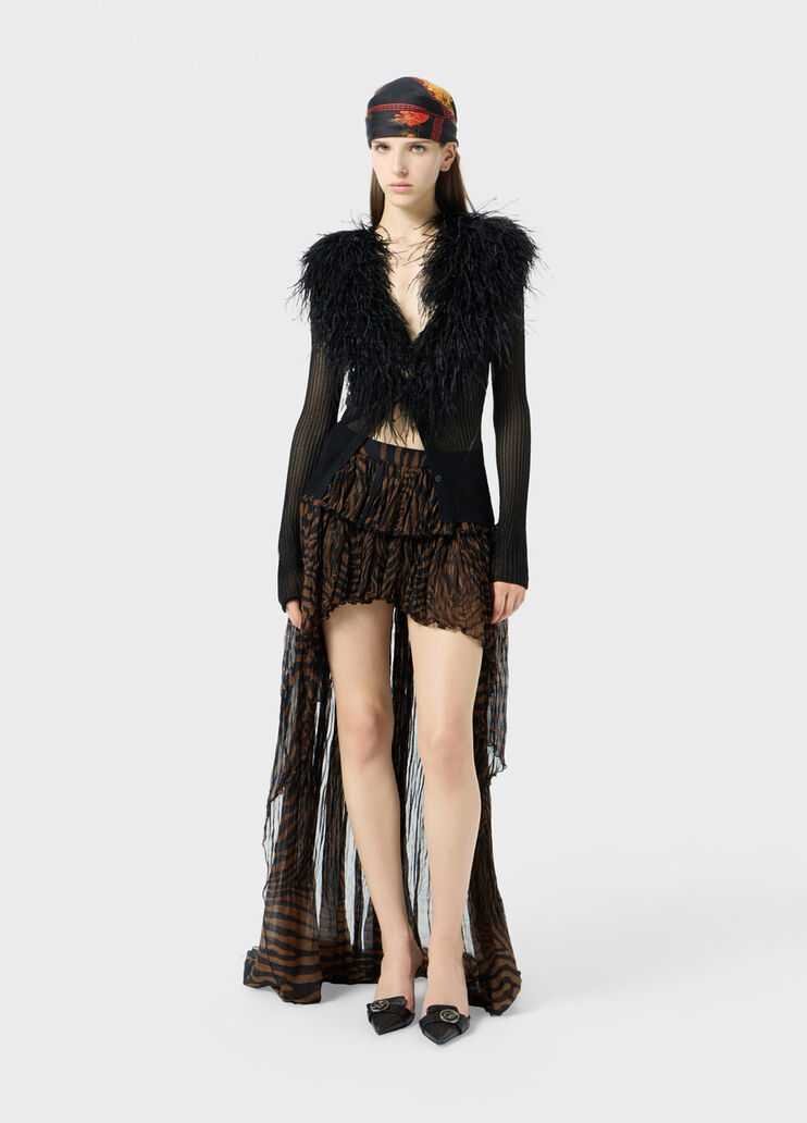 Knit cardigan with feathered neck  Blumarine - large image number 3