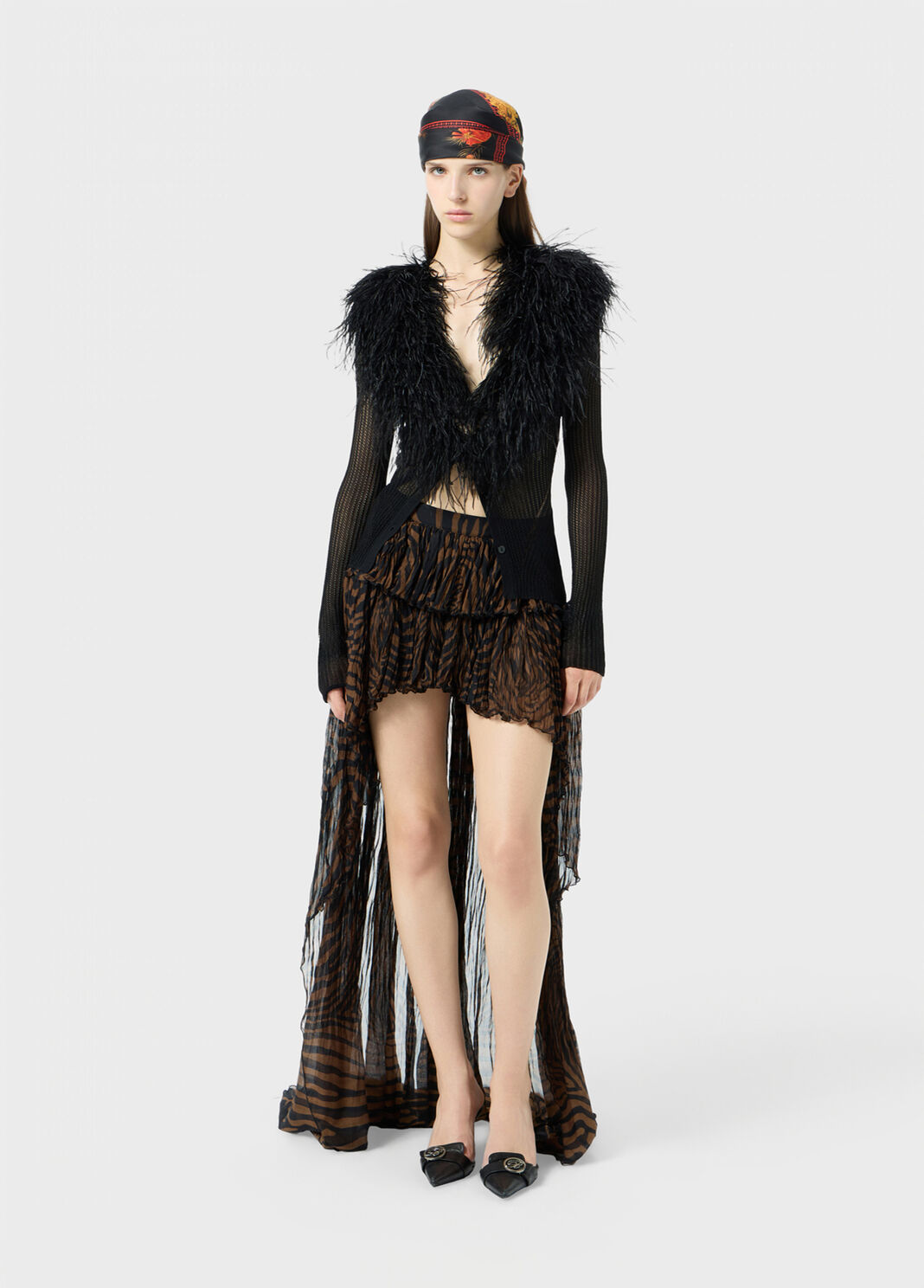 Knit cardigan with feathered neck  Blumarine - large image number 3