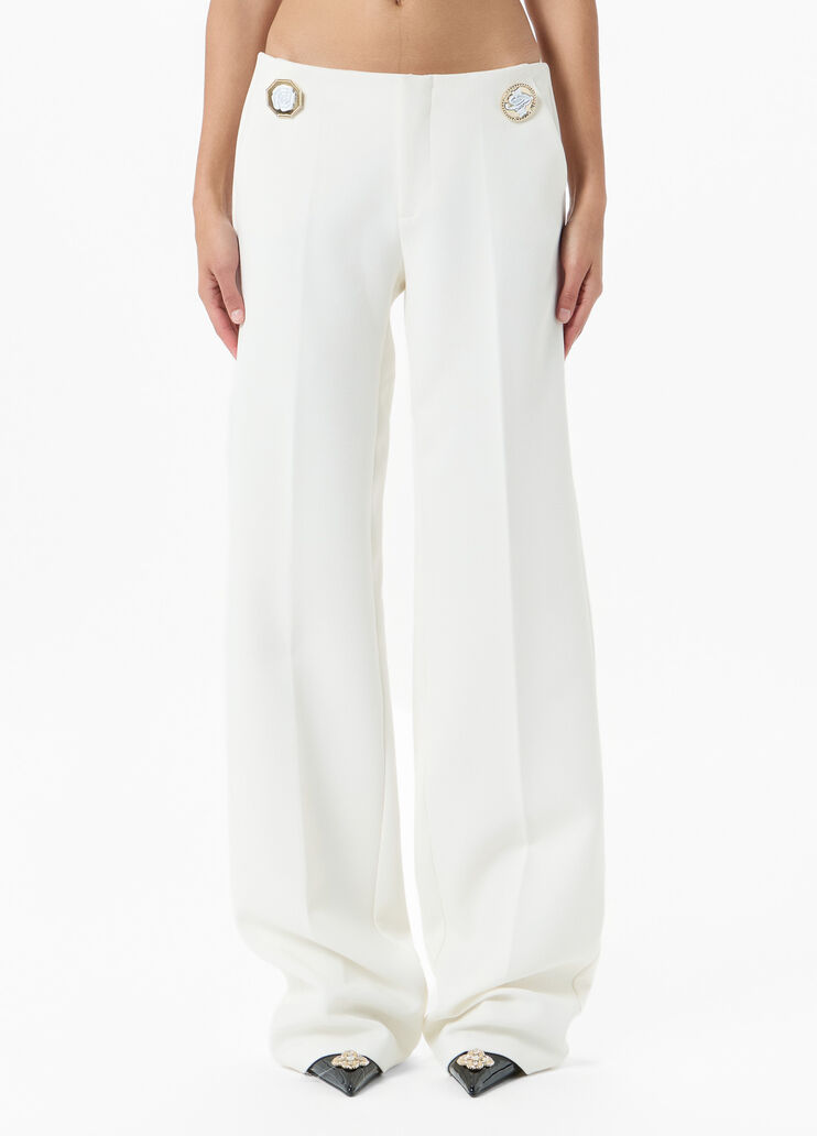 Pantalon en cady &agrave; boutons bijoux  Blumarine - medium
