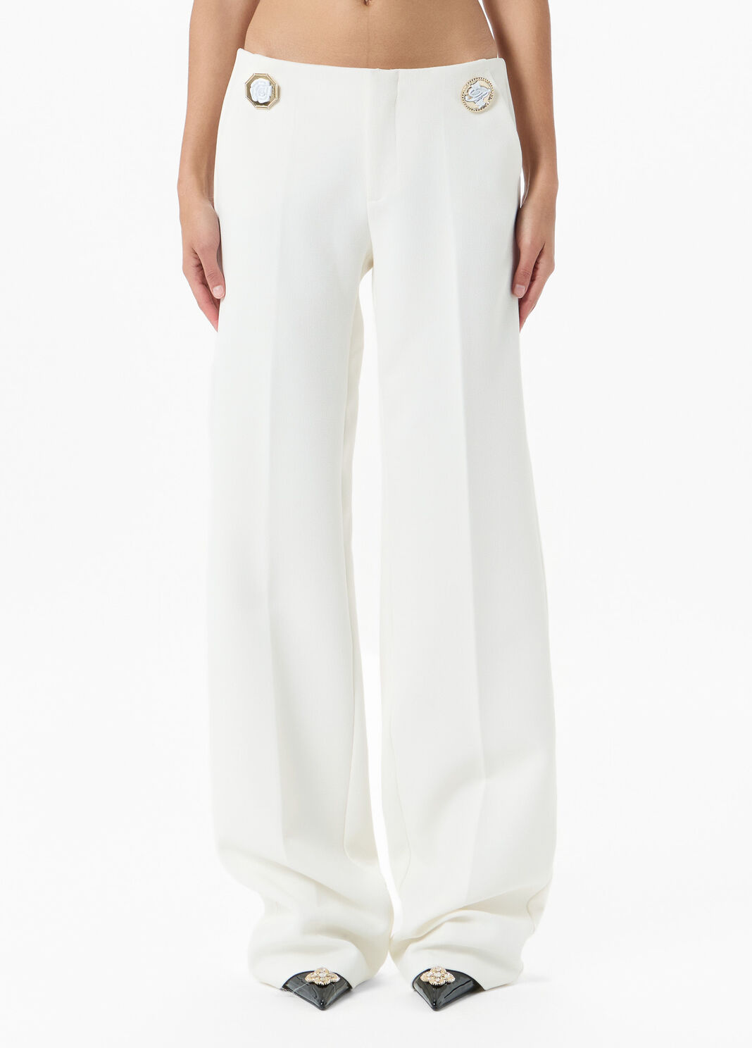 Pantalon en cady &agrave; boutons bijoux  Blumarine - large image number 0