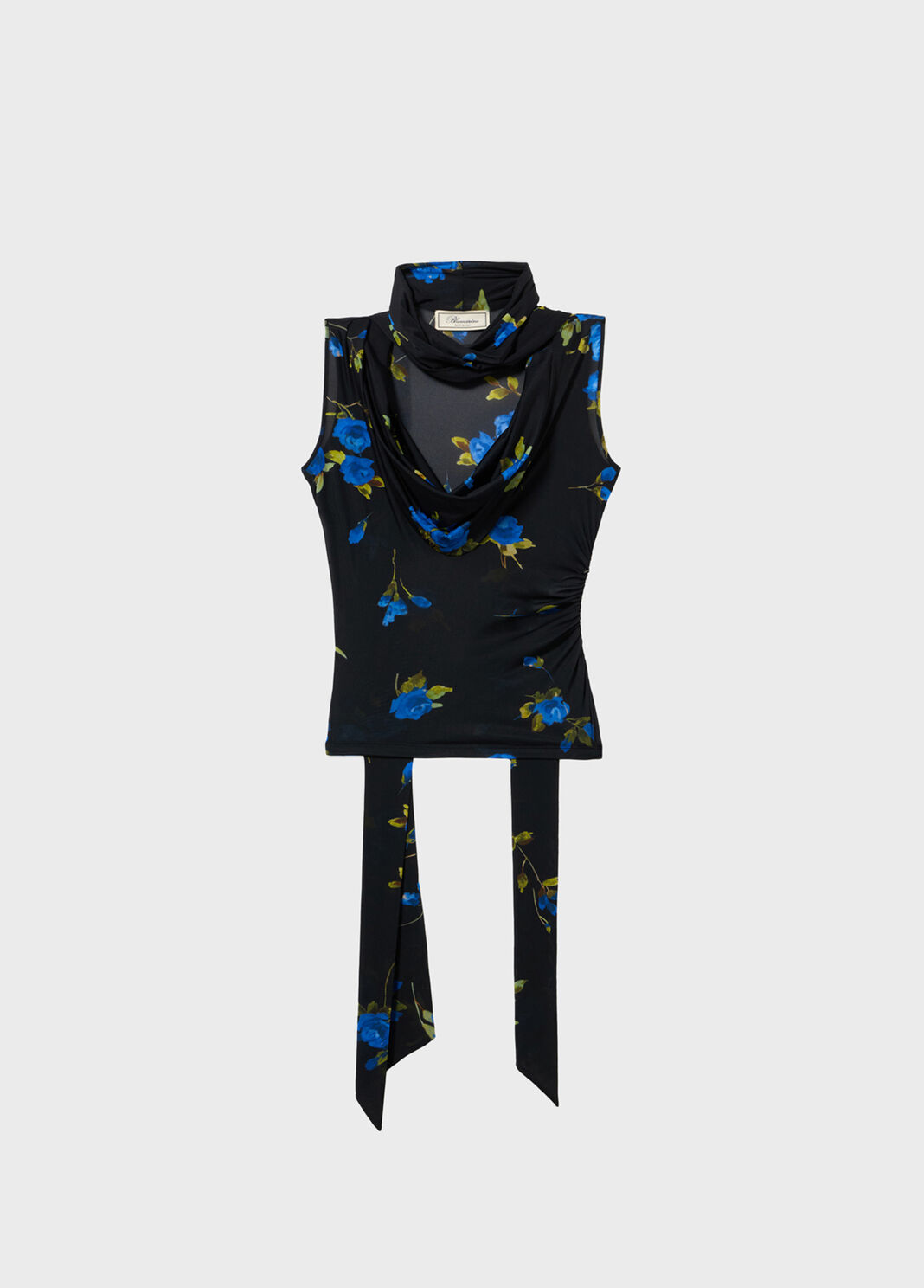 Floral-print jersey top with scarf  Blumarine - large image number 4