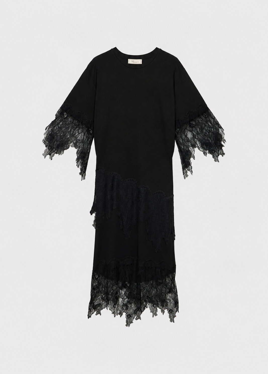 Abito in jersey con balze in pizzo Chantilly  Blumarine - large image number 4