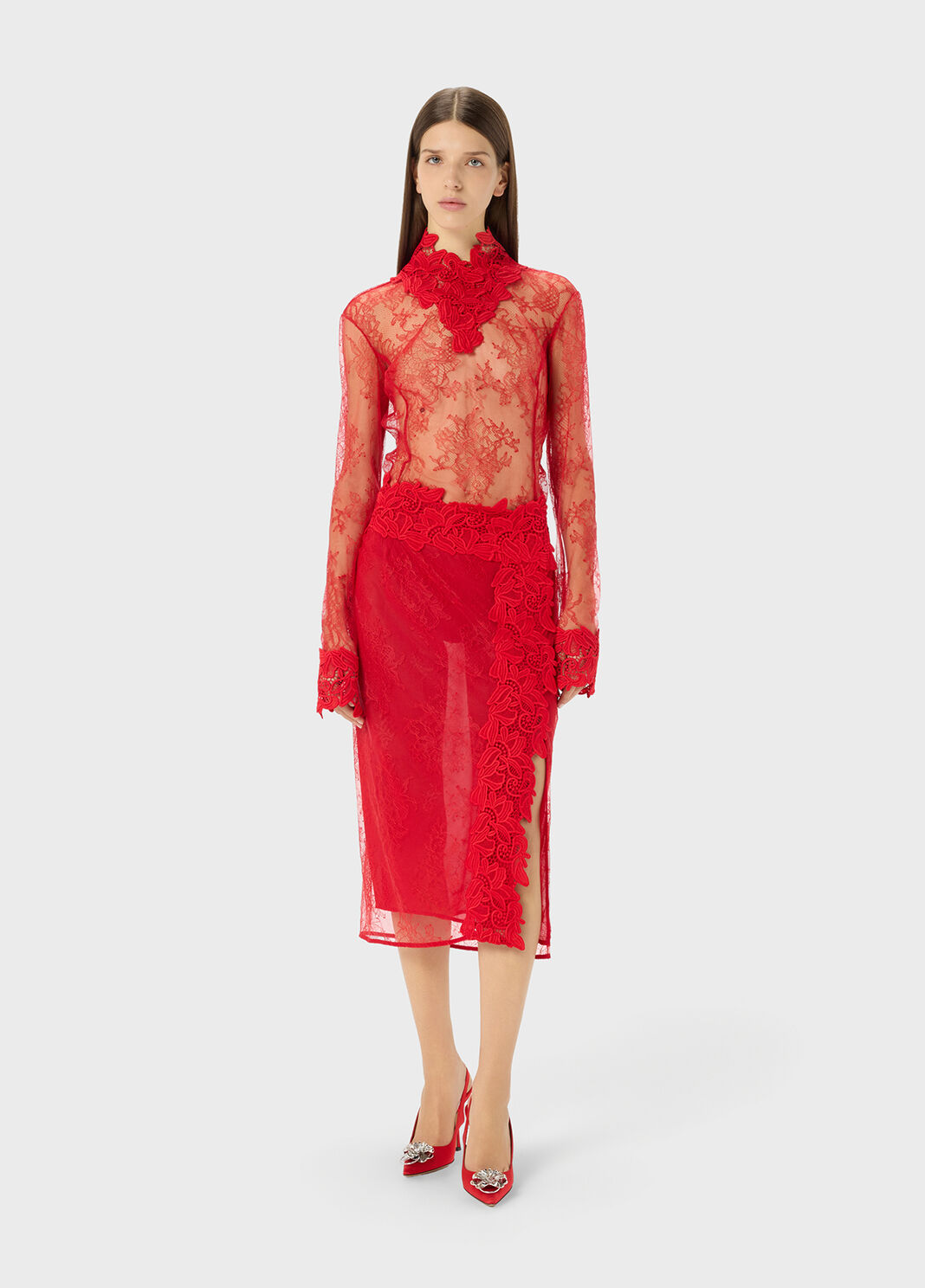 Chiffon-r&ouml;cke mit macrame  Blumarine - large image number 3