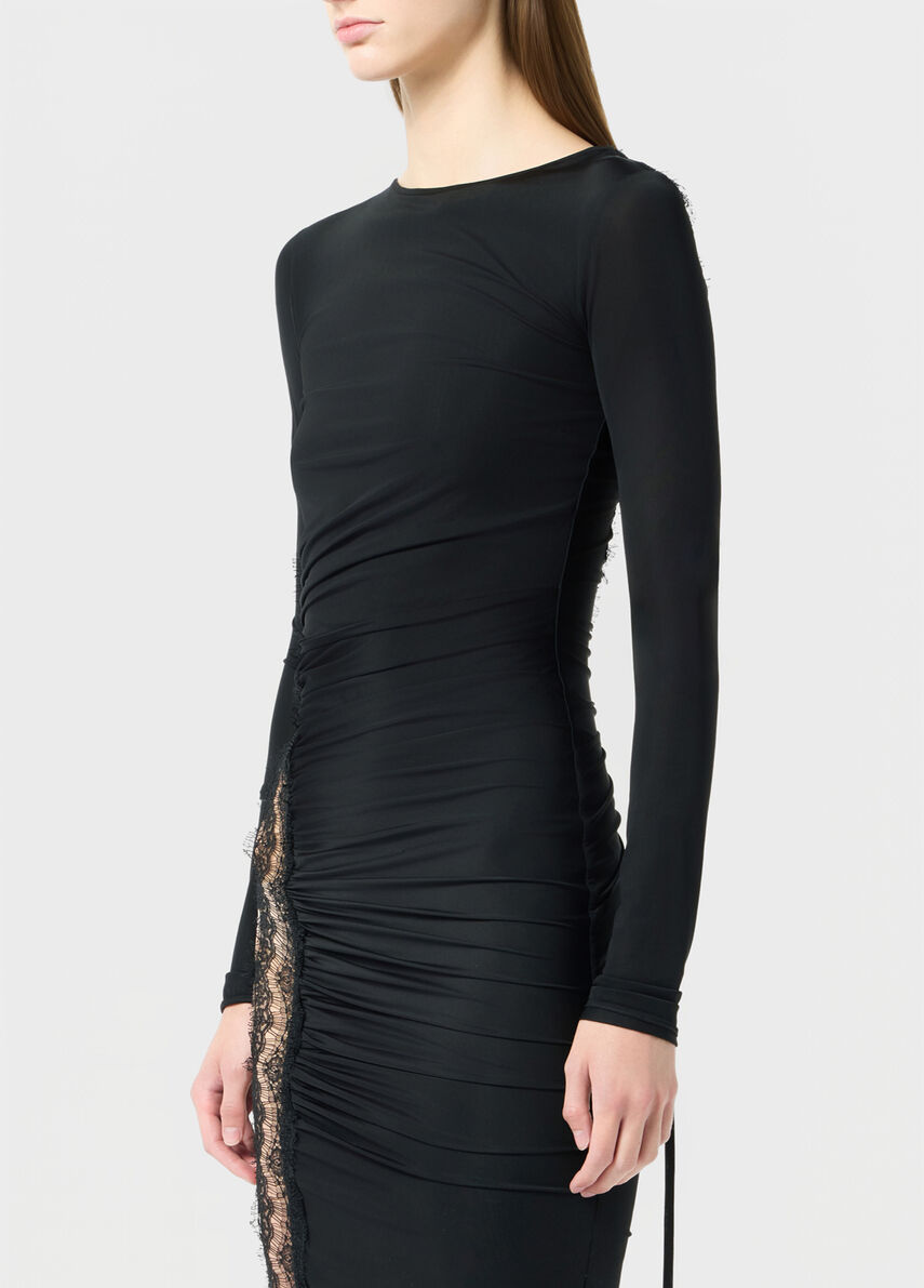 maxi dresses formal attire for women George Black Embroidered Lace Midi Dress main image 1