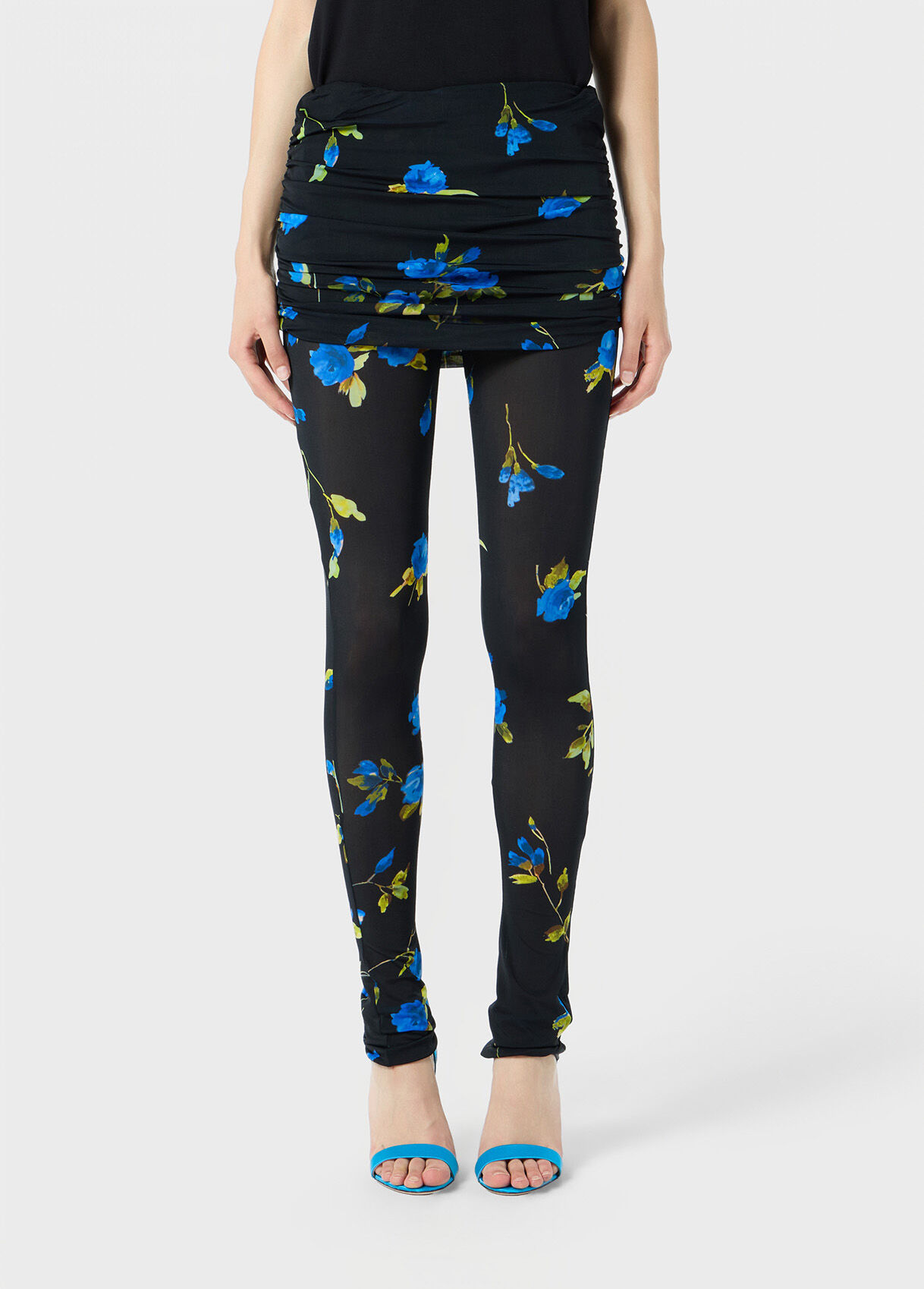 Black Jersey leggings with flounce | Blumarine