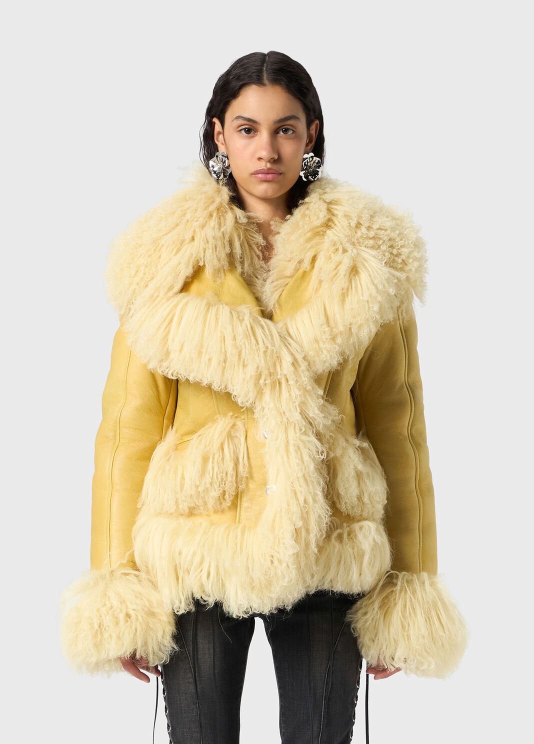 Shearling coat with lapels  Blumarine - large image number 0