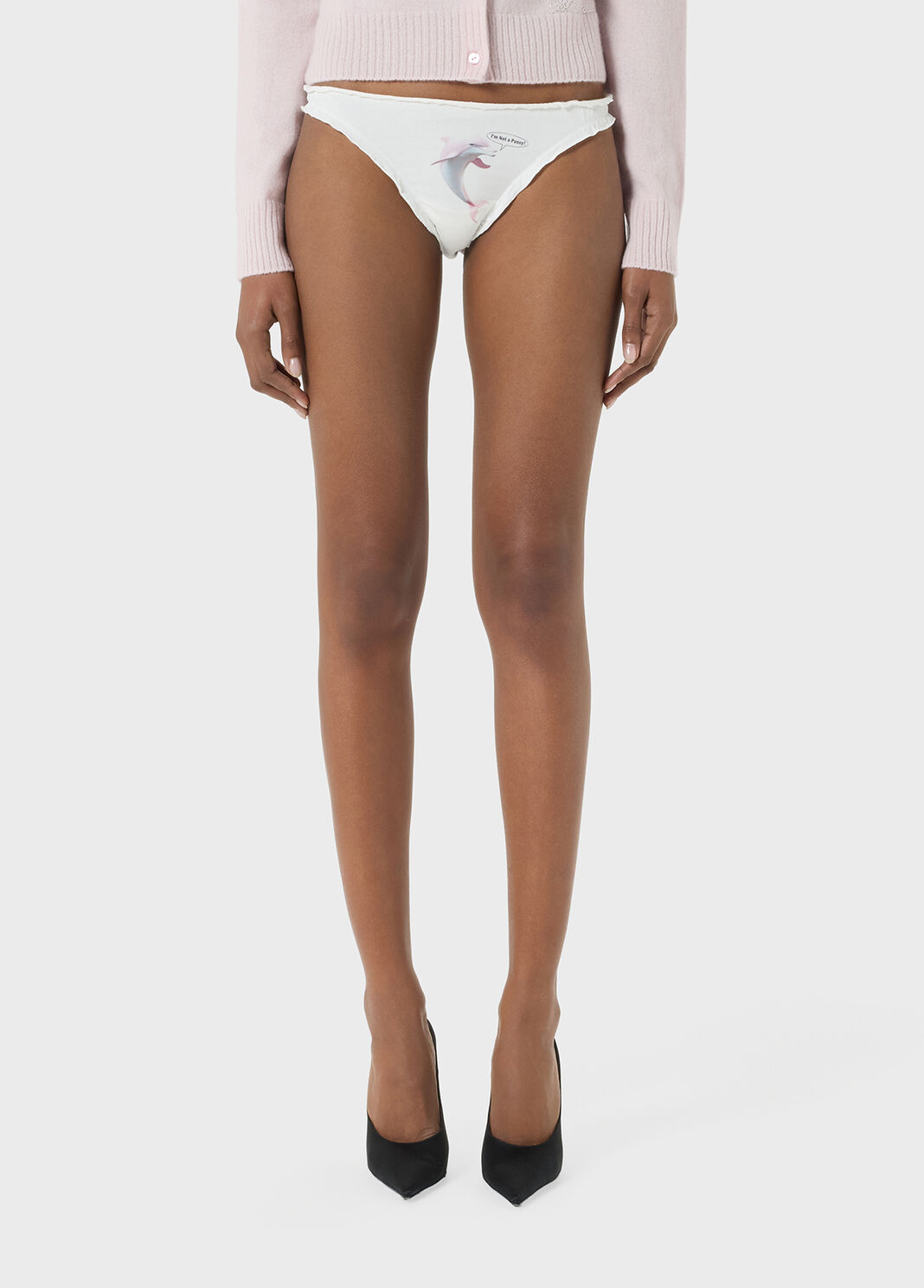 Jersey briefs with dolphin print and ruffles  Blumarine - large image number 0