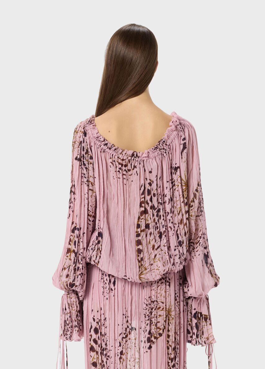 BishtHub - Sari de sari chapado en Georgette puro con estampado digital