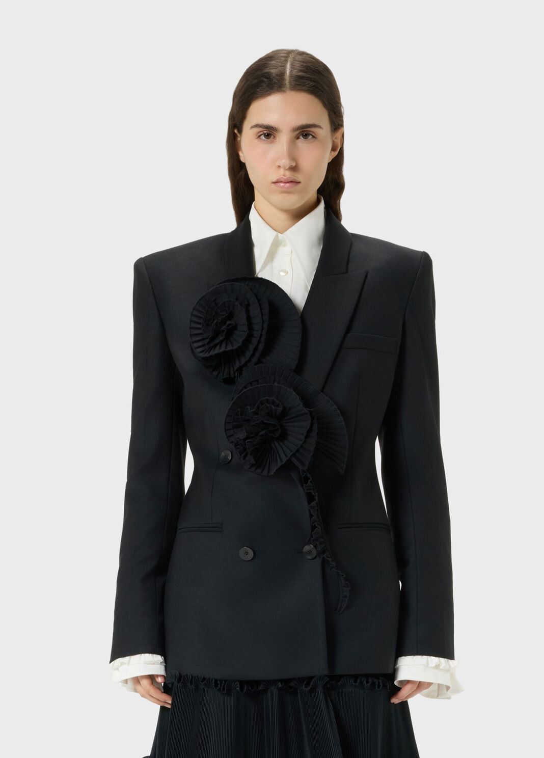 Tailored jacket with 3D pleated roses  Blumarine - large image number 0