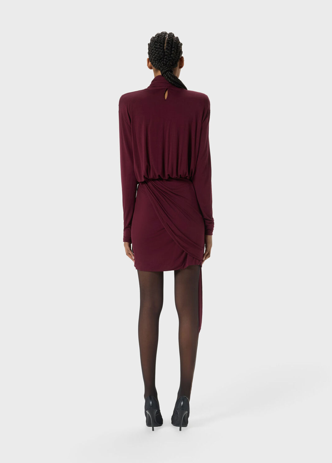 Short jersey dress with draping and stole  Blumarine - large image number 1
