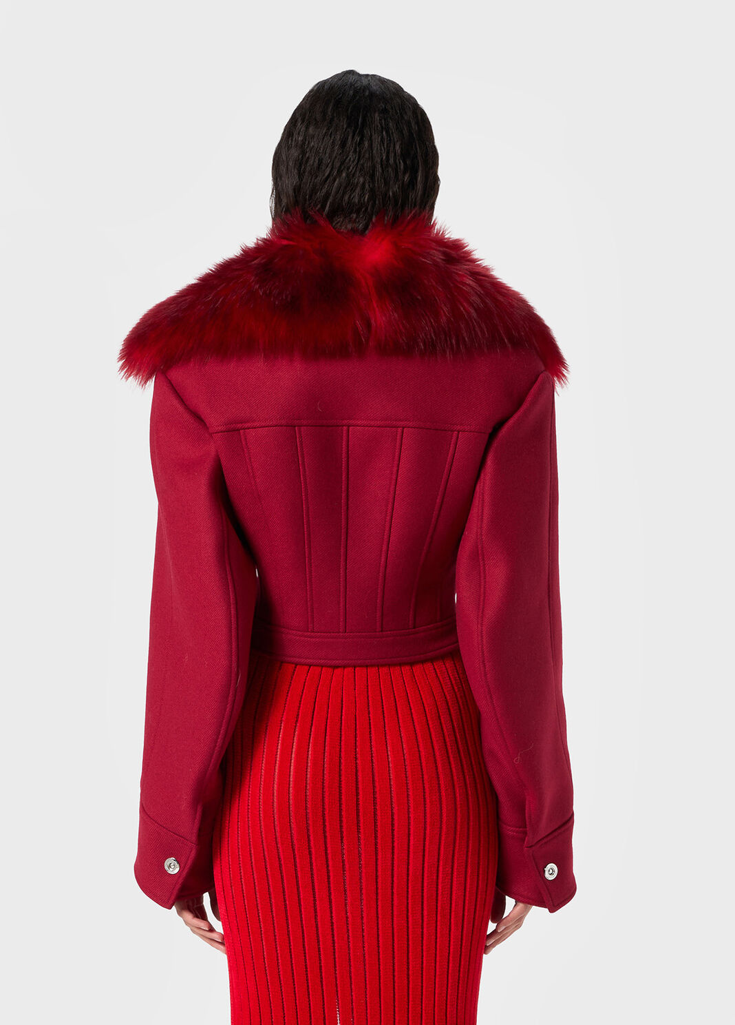 Chaqueta de pa&ntilde;o con pelo  Blumarine - large image number 1