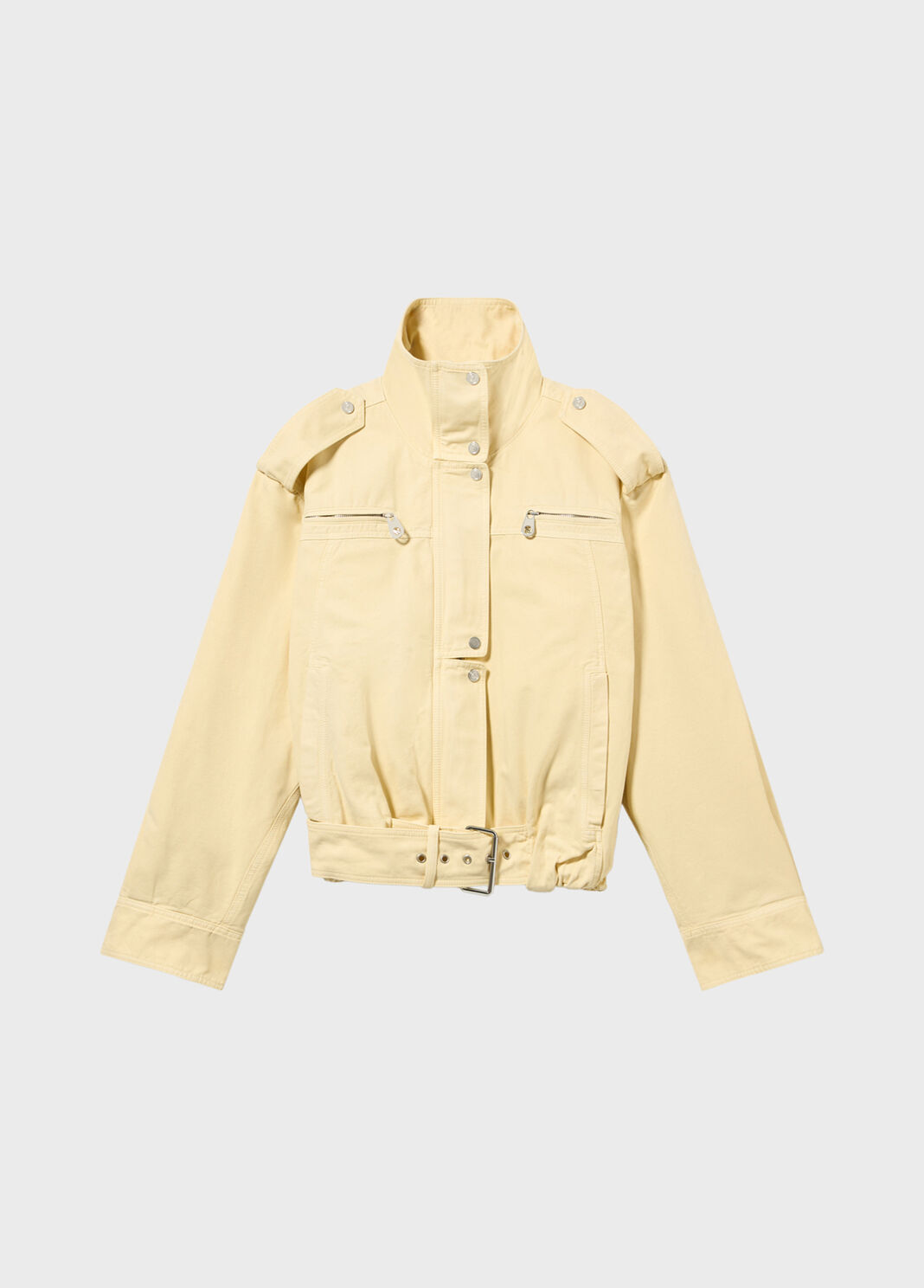 Canvas biker jacket with belt  Blumarine - large image number 4