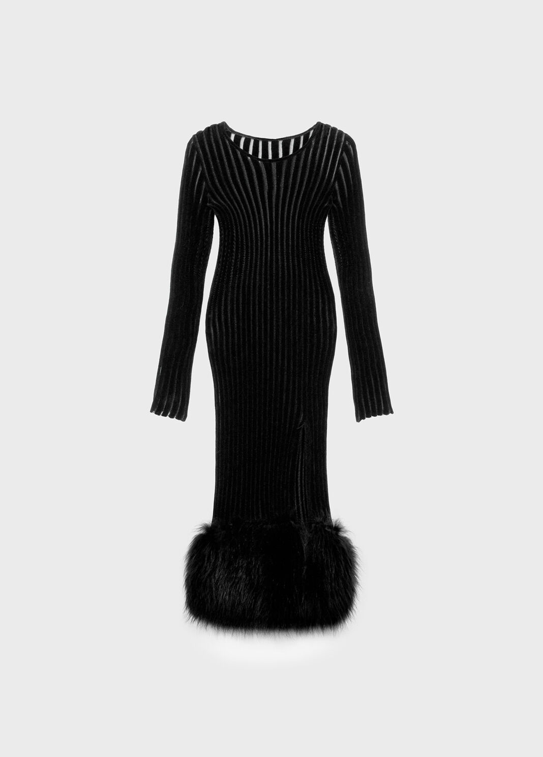 Midi knit dress with fur  Blumarine - large image number 4
