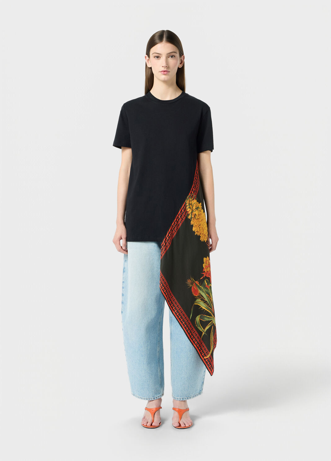 Jersey T-shirt with foulard appliqu&eacute; and embroidery  Blumarine - large image number 0