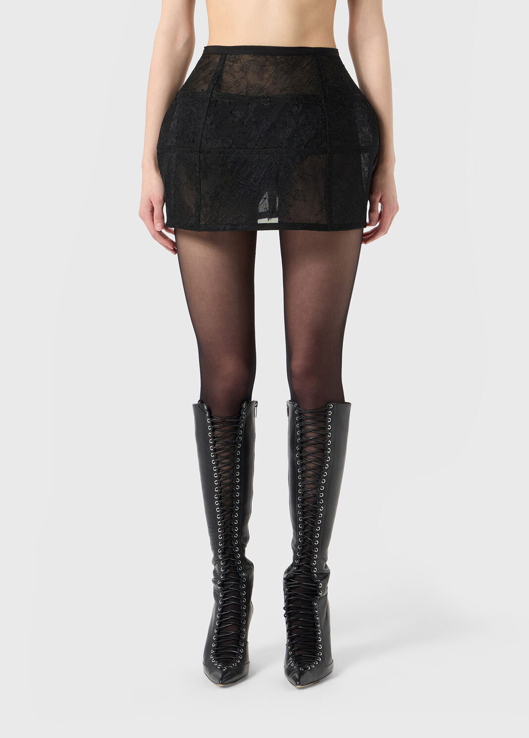 Cinch waist skirt in crinoline and lace  Blumarine - large image number 0