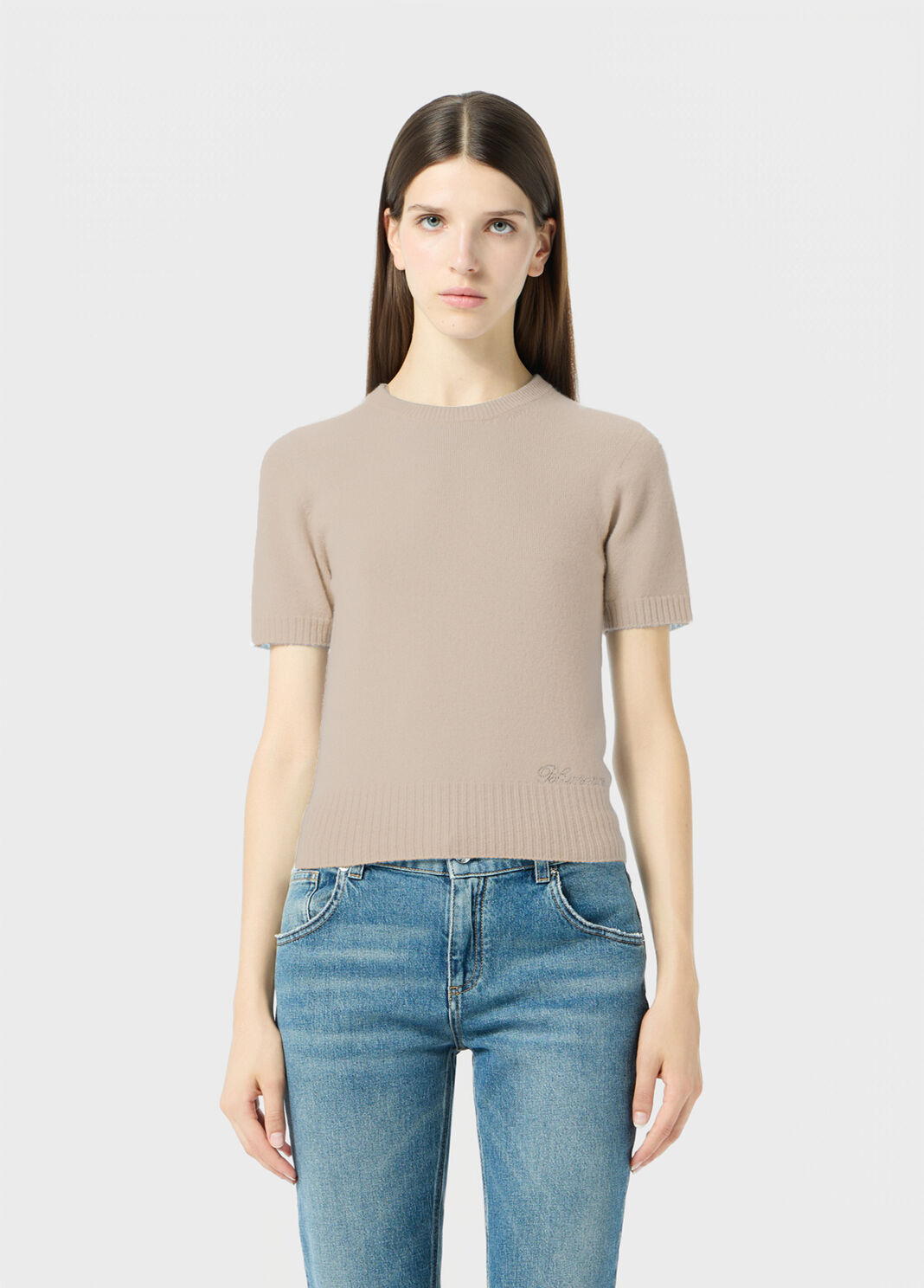 Short-sleeved cashmere jumper  Blumarine - large image number 0