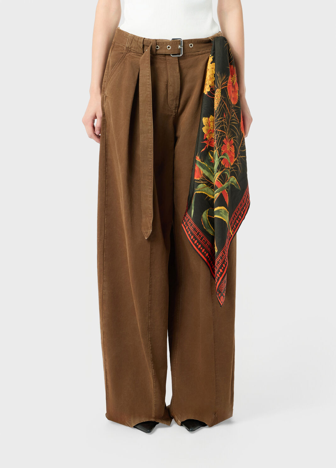 Viscose twill foulard with logo print  Blumarine - large image number 0