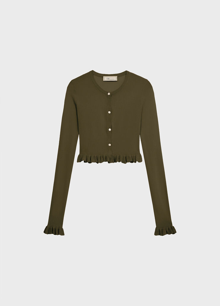 Cropped cardigan with ruffles  Blumarine - medium