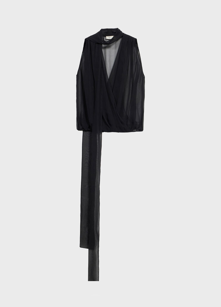 Georgette wrap top with pussy-bow  Blumarine - medium