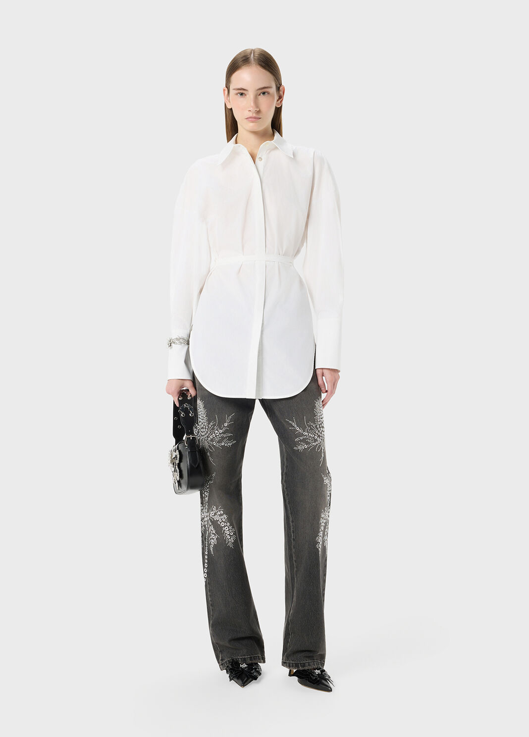 Popiline shirt with belt  Blumarine - large image number 3