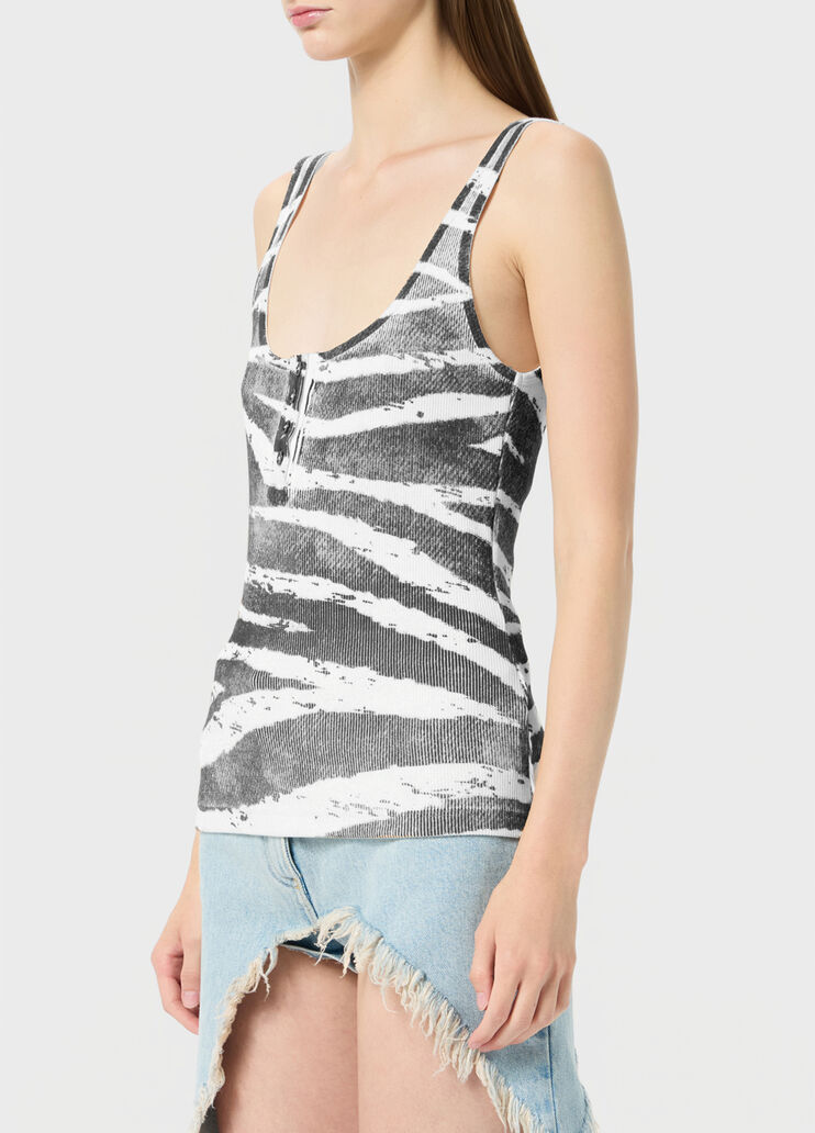 Zebra-print ribbed top  Blumarine - large image number 2